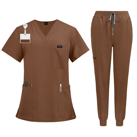 Short-sleeved hand washing clothes women's skin management nurse clothes m302819