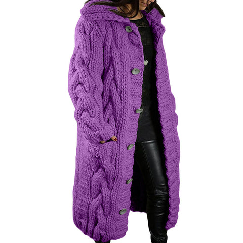 Single-breasted large-size sweater jacket m300561