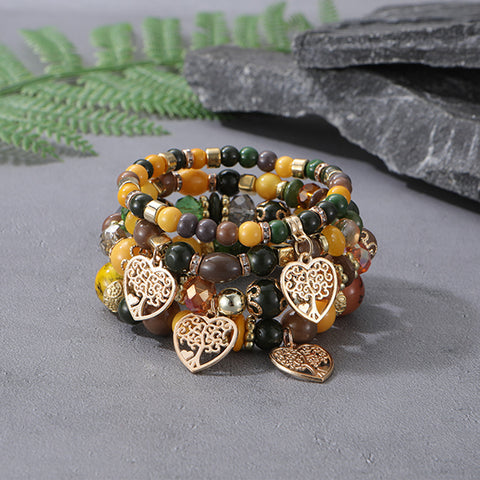 New Bohemian Bracelet Creative Tassel Multi-layer Beaded Bracelet m3331286