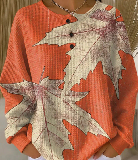 New retro 3D digital printing three-button stand-up collar Polo sweater m302116