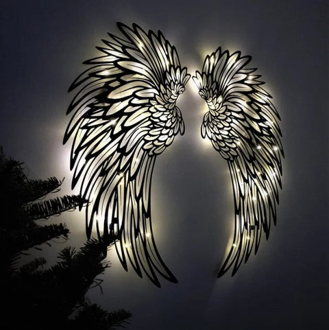 Décoration d'ailes en métal artisanale m3331010 