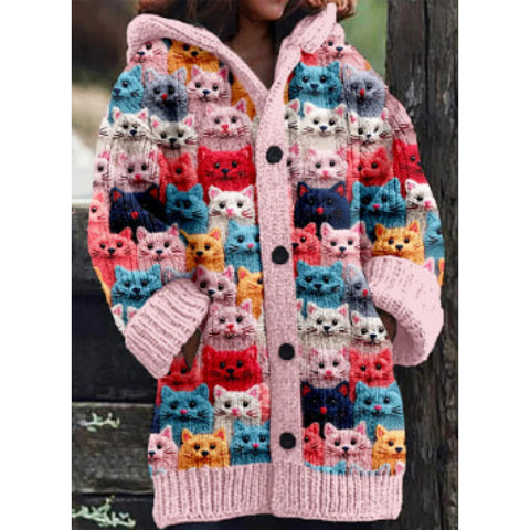 New Halloween Animal 3D Printed Casual Hooded Cloak Jacket m301664