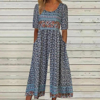 Women's suspender long dress 3D digital printing temperament onesie m301258