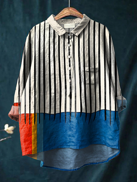 Loose printing crew neck casual large size women's T-shirt m301279