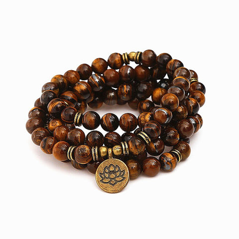 8Mm new Amazon bracelet 108 Buddha beads lotus multi-circle bracelet tree of life pendant item sweater chain m3331309