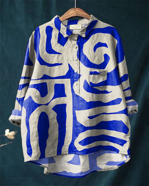 Loose printing crew neck casual large size women's T-shirt m301279