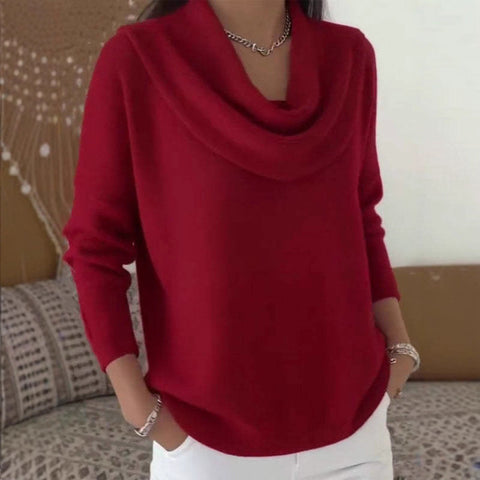 Autumn and winter new solid color long-sleeved top sweater m302155-1