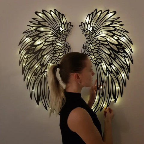 Décoration d'ailes en métal artisanale m3331010 