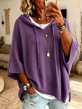 New hooded drawstring sweater sweater woven outside m303005