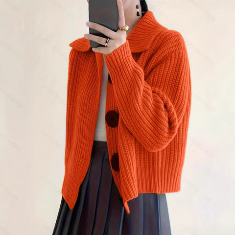 Fashion casual large lapel knitted cardigan large size jacket m301976