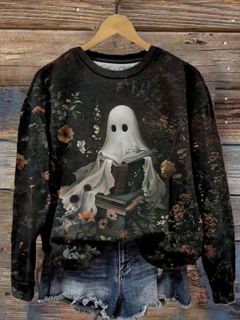 Casual floral 3D printed crew neck sweater m302127