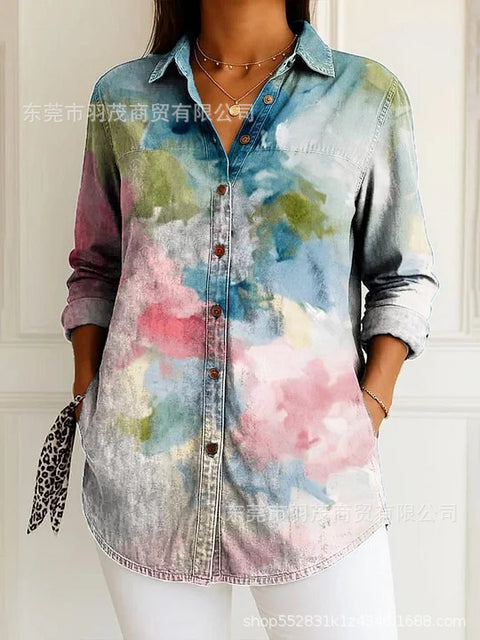 Long Sleeve Button Shirt Line Button Shirt m303196