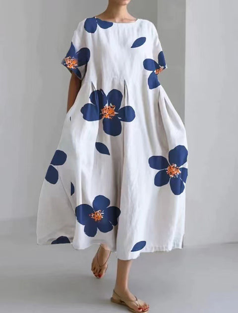 3D imitation cotton pull frame craft women's pendulum dress m301038