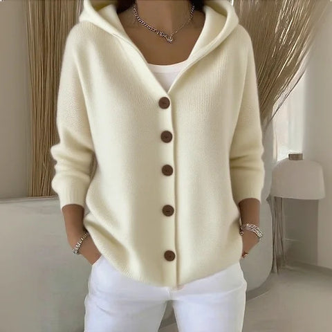 Knitted hooded sweater cardigan jacket autumn and winter new casual fashion women's clothing m301900