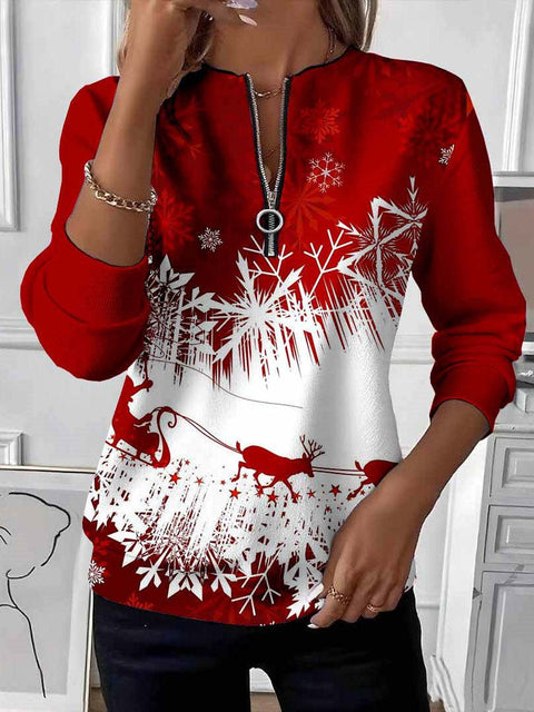 Printed sweater casual sweatshirt top m302179