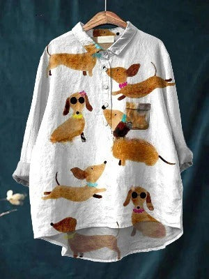 Beauty animal poultry retro print shirt m302888