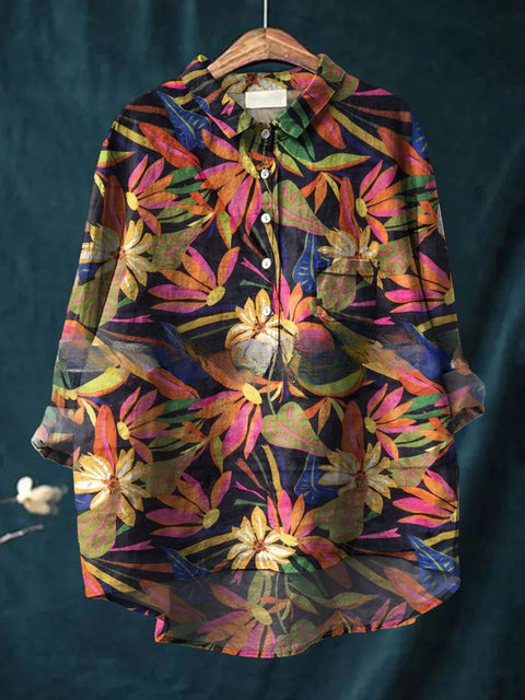 Beauty animal poultry retro print shirt m302888