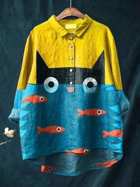 Beauty animal poultry retro print shirt m302888