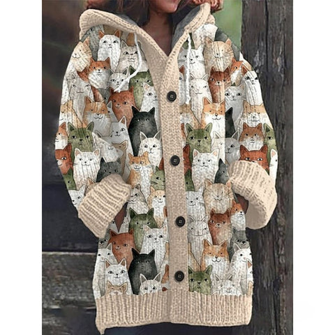 New Halloween Animal 3D Printed Casual Hooded Cloak Jacket m301664