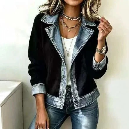 new women's clothing fashionable and elegant slim long-sleeved splicing jacket women's m303245