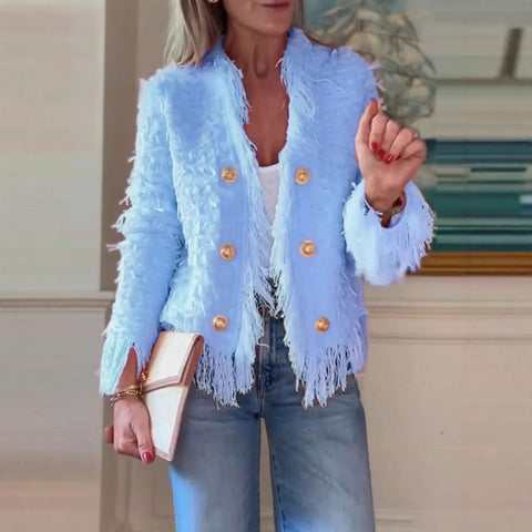New women's clothing fashionable and elegant niche fringed top jacket women's m302298