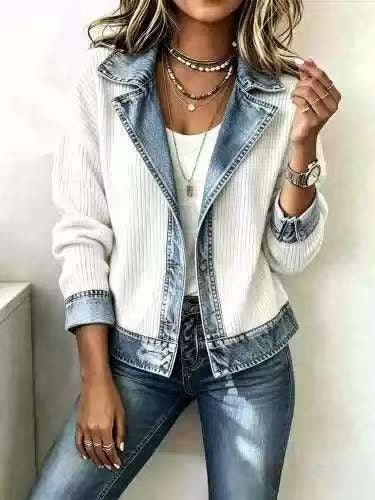 new women's clothing fashionable and elegant slim long-sleeved splicing jacket women's m303245