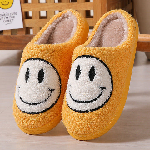 Winter cute cartoon smiling face home cotton slippers m1915010610