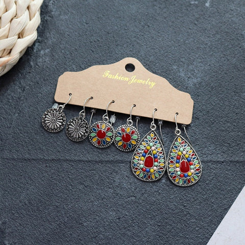 Bohemian ethnic style long earrings m1915010447