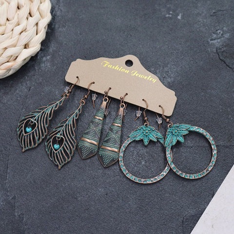 Bohemian ethnic style long earrings m1915010447